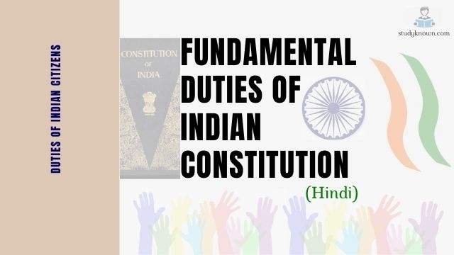 Fundamental Duties of Indian Constitution